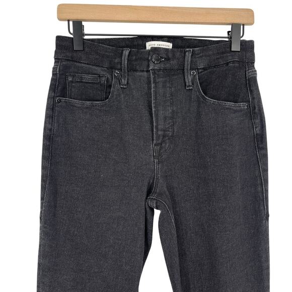 Good American Good Legs Raw Hem Jeans in Black Size 6 / 28 - Picture 5 of 8